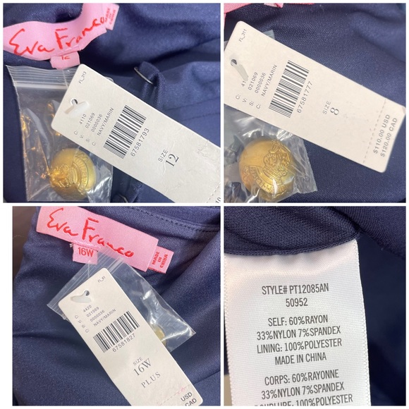 ANTHROPOLOGIE Eva Franco Ponte Trench Sailor Blouse Crop Corset Top Size 12 - Picture 11 of 11